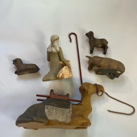 Shepherd and Stable Animals Nativity Figurines by Susan Lordi | Willow Tree - Picture 2 of 5